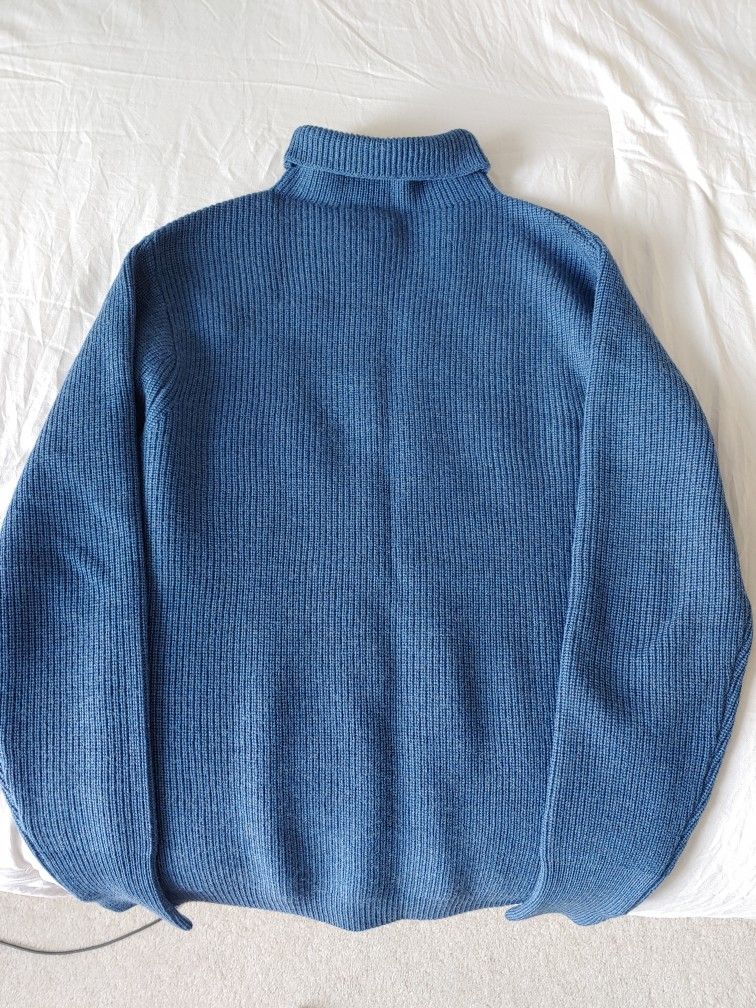 Magaschoni Man Virgin Wool Turtleneck Sweater Jacket Men's Clothing