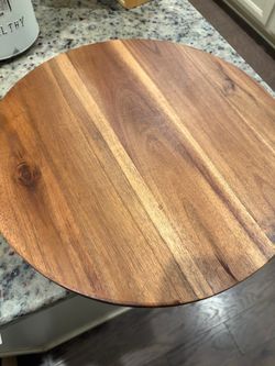 Round Acacia Wood lazy Susan