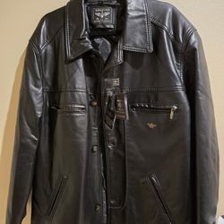 Sale!Brand new! Reportage RGA Authentic Italian Leather Jacket - Extra Large ( reseda ca)