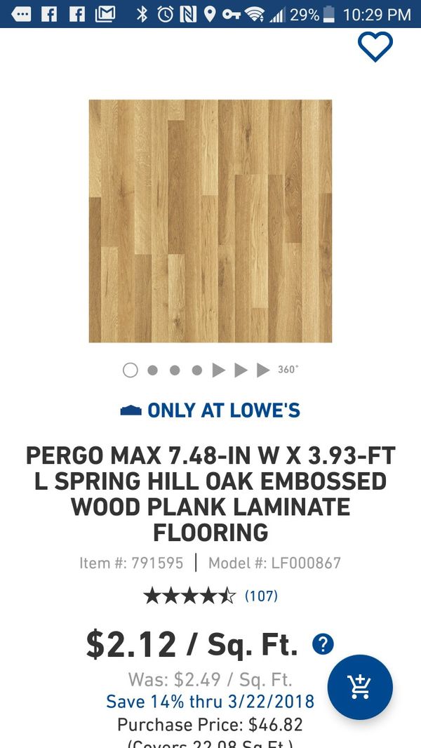 Pergo Max L Spring Hill Oak Embossed Look Plank Laminate Flooring Open In The Appcontinue To Mobile Website
