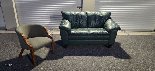 💥 leather loveseat & chair (DELIVER OPTION)
