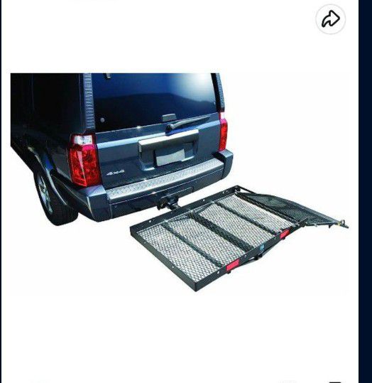 Pro Series Cargo Carrier Hitch and Ramp For Tow Hitch, Black