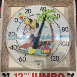 Vintage 12in Minnie Mouse Indoor/outdoor Thermometer 