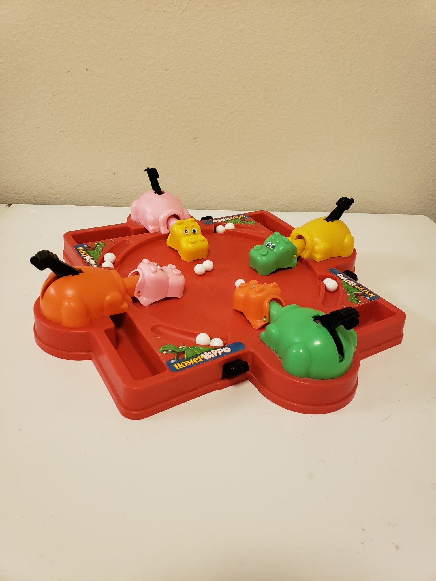 Vintage Original 1978 Hungry Hungry Hippos Game With 11 Original Marbles Milton Bradley- Works Great