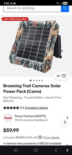 Browning solar pack for trail cam