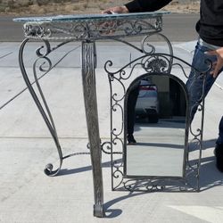 Front entrance table with mirror