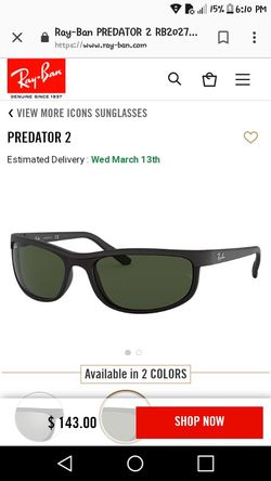Ray-Ban Rb4033 601 Predator 2 Sunglasses