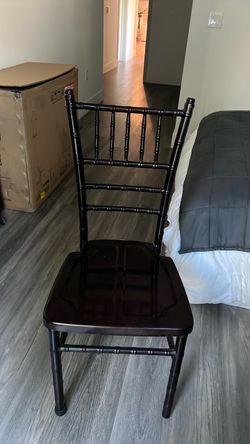 20 Resin Chiavari Chairs + Cushions – $350 OBO