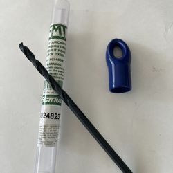 New- 1/4" x 6" OAL HSS 135° Split Point Black Oxide Finish Extension Drill