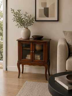 Cabinet – Glass Display Curio Cabinet, Wooden Storage