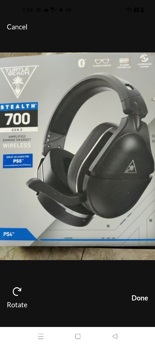 New Open Box Turtle Beach Stealth 700 Gen 2 Wireless Gaming Headset for PS5, PS4, PS4 Pro, PlayStation & Nintendo Switch Featuring Blu