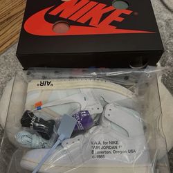 AA3834-100 Jordan 1 Retro High Virgil Abloh Archive Alaska Men`s 11.5