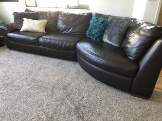Real leather sectional from Macy’s