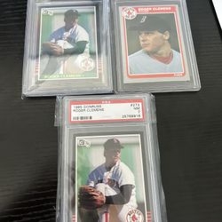 3 Roger Clemens Rookies Graded 1985 Donruss And 1985 Fleer