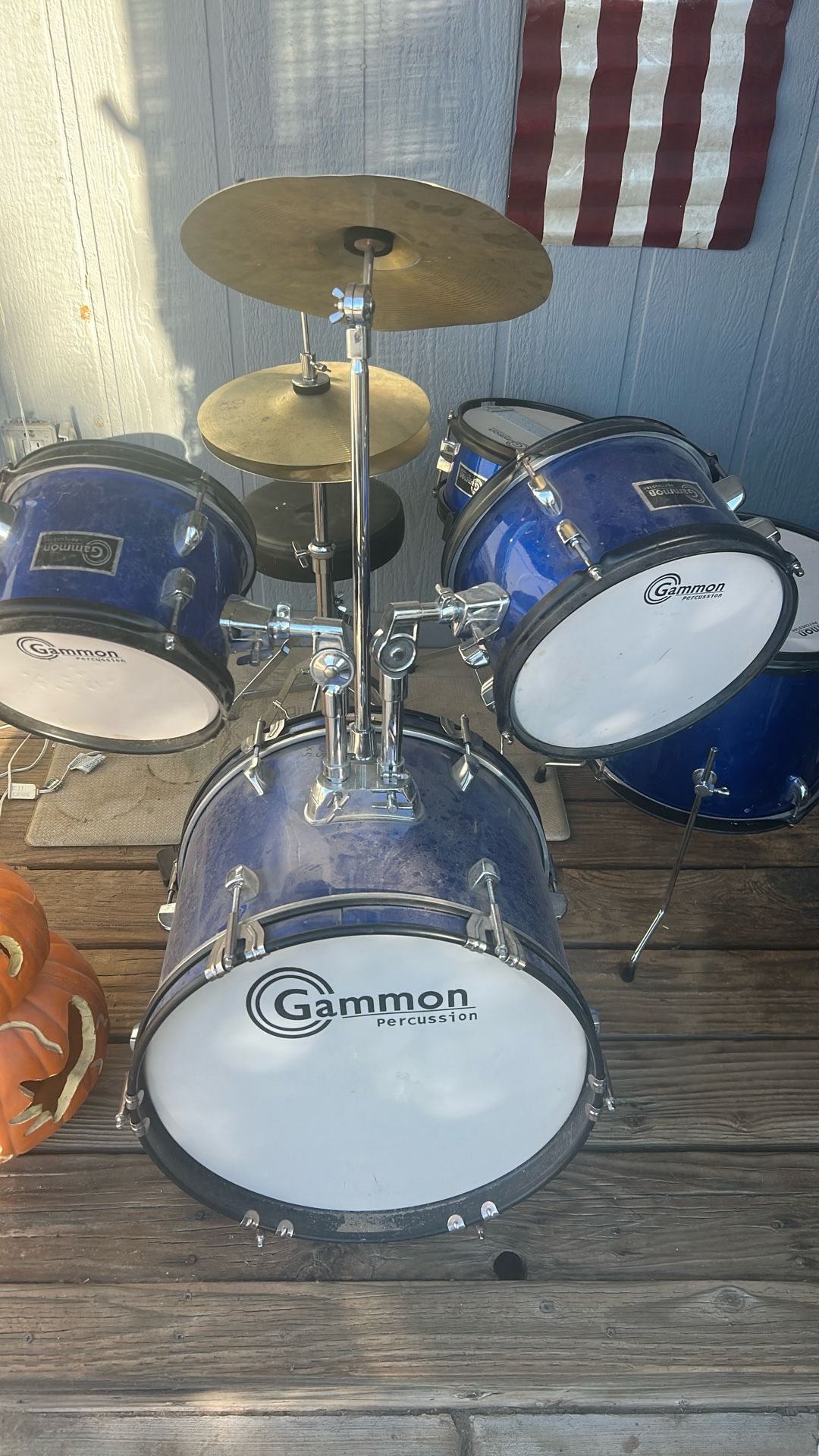 Children’s gammon Percussion Drum Set. Real Drum Set