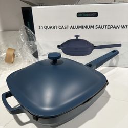 Cast Aluminum Saute Pan with Lid - 3.1 Quart