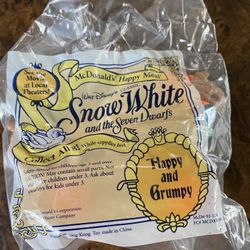 Snow White & the Seven Dwarfs Happy and Grumpy 1992 McDonald's Happy Meal Toy