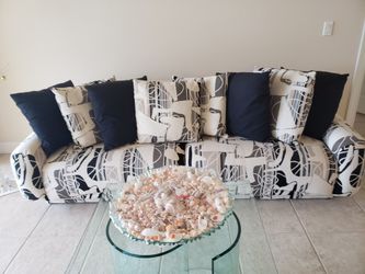 Designer love seat and sofa