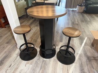 Counter height table and 2 stools