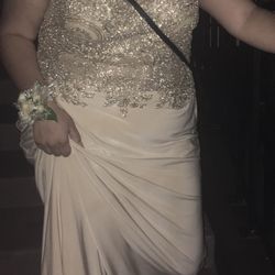 Size 18 Champagne formal Dress 