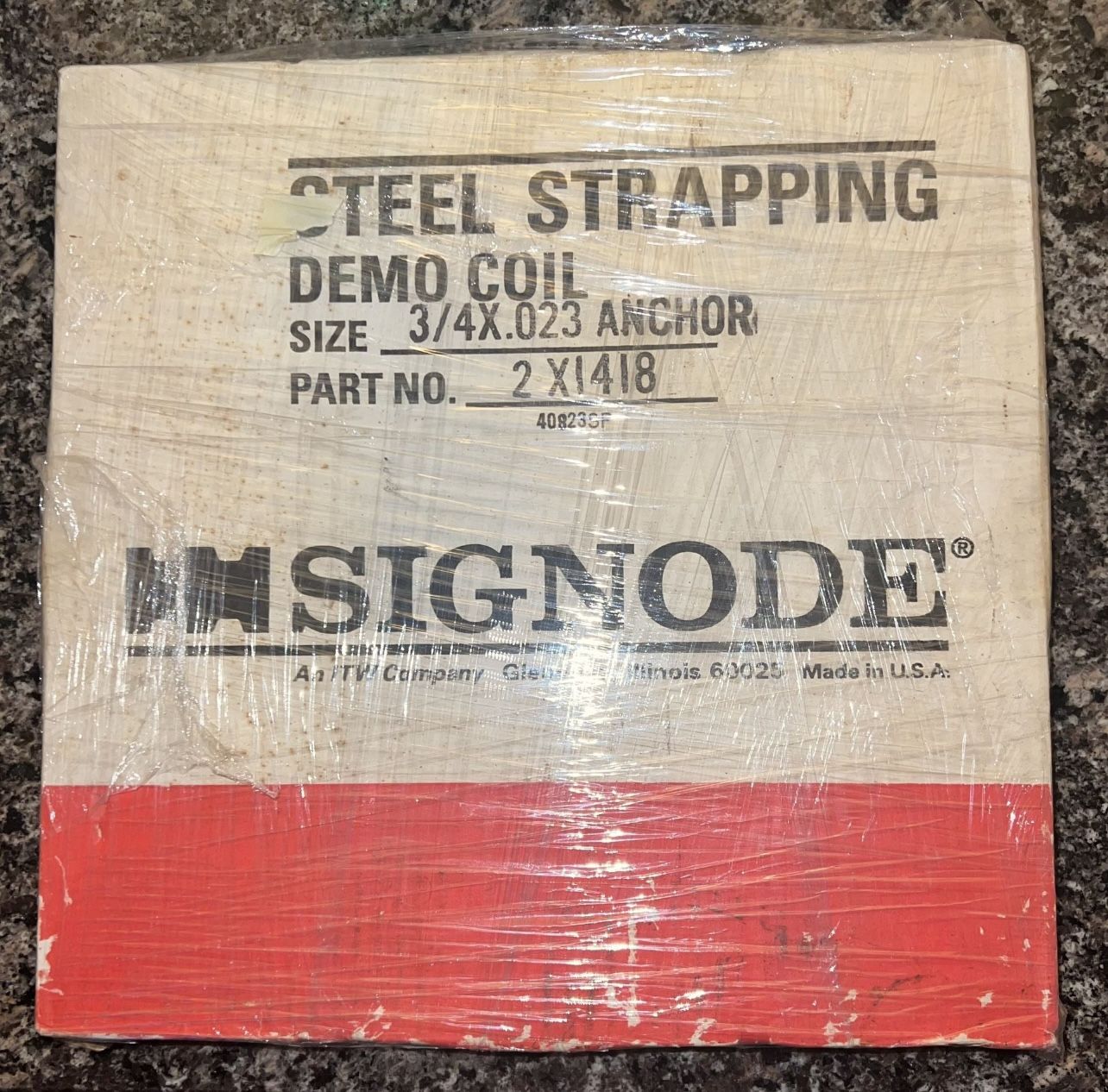 Signode Steel Strapping Demo Coil 3/4x.023 Anchor Part # 2x1418