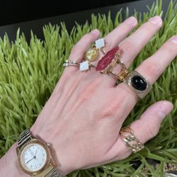 Gold Rings And Watch 
