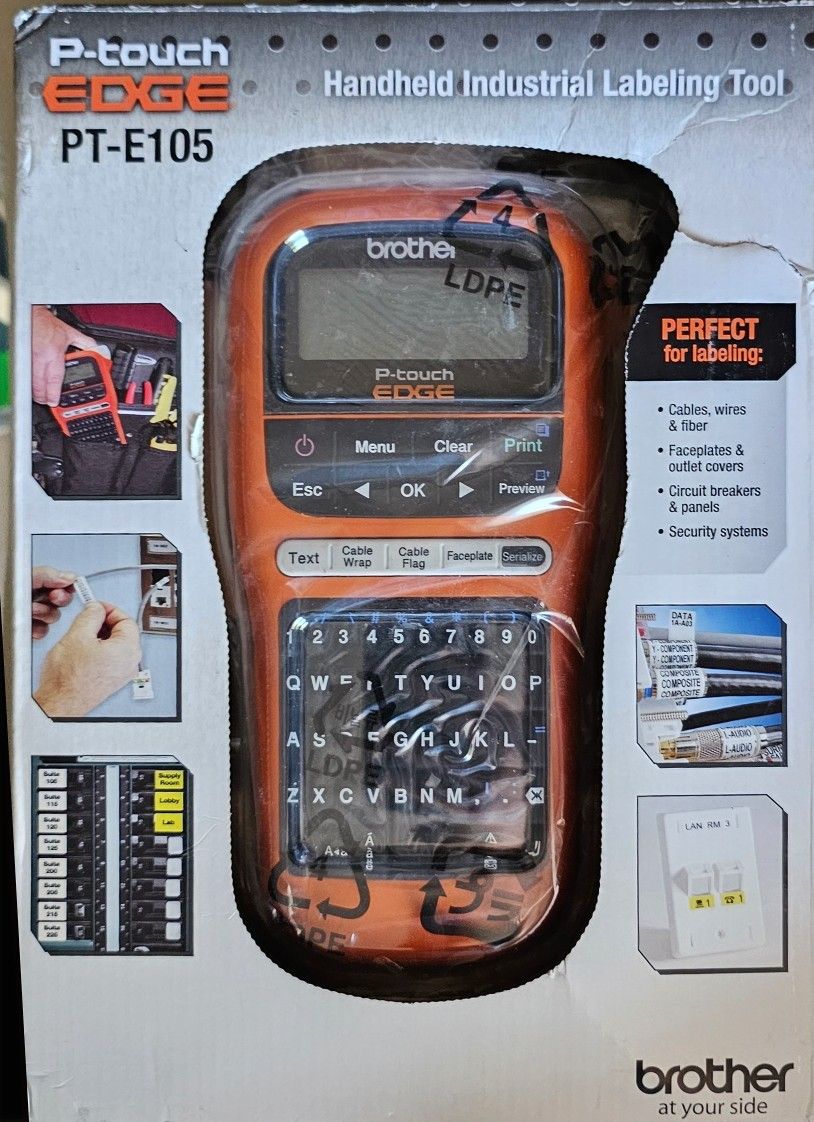 Brother PT-E105 P-Touch Edge Handheld Industrial Label Maker with  Interactive for Sale in El Paso, TX - OfferUp