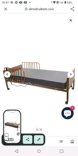 Electric hospital bed with mattress and rails!