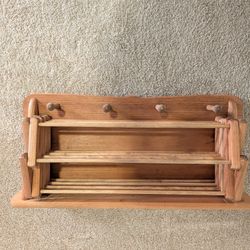 Vintage Hat And Clothes Drying Rack 