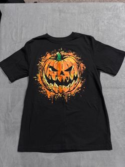 Boys Size 10/12 Scary Pumpkin Halloween Shirt