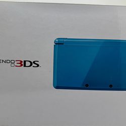 Nintendo 3DS (Light Blue, Complete In Box) 128GB Bundle