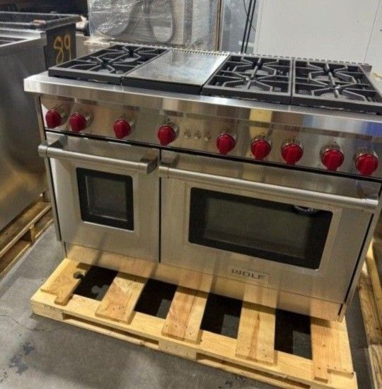 Wolf 48 Stainless Steel Full Gas Stove