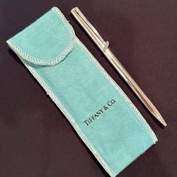 Vintage Tiffany & Co Sterling Silver 925 Golf Club Putter Clip Ballpoint Pen w/Pouch