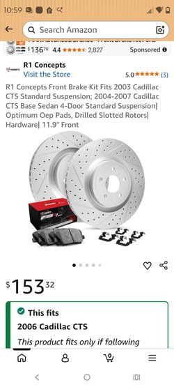 Cadillac cts disc and brake pads