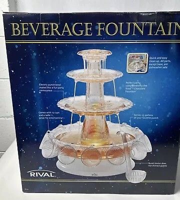 New Rival Dazzle 2.5 Gallon Light Up Color Change Beverage Fountain Sparkling
