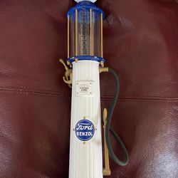Gearbox Collectibles Vintage Ford Benzol Gas Pump Coin Bank 
