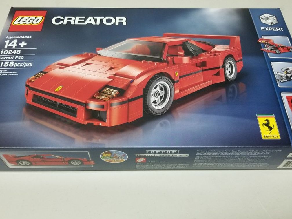 LEGO Creator Expert 10248 Ferrari F40 Red Car (1158 pieces) - New In Sealed Box