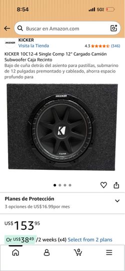 Kicker 10C12-4 12" Comp Subwoofer in Enclosure
