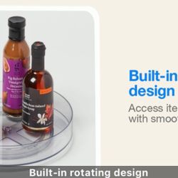 New  Clear Rotating table / Bathroom Organizer 