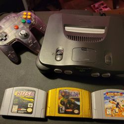 Nintendo 64 + Zelda & 2 Other Games I