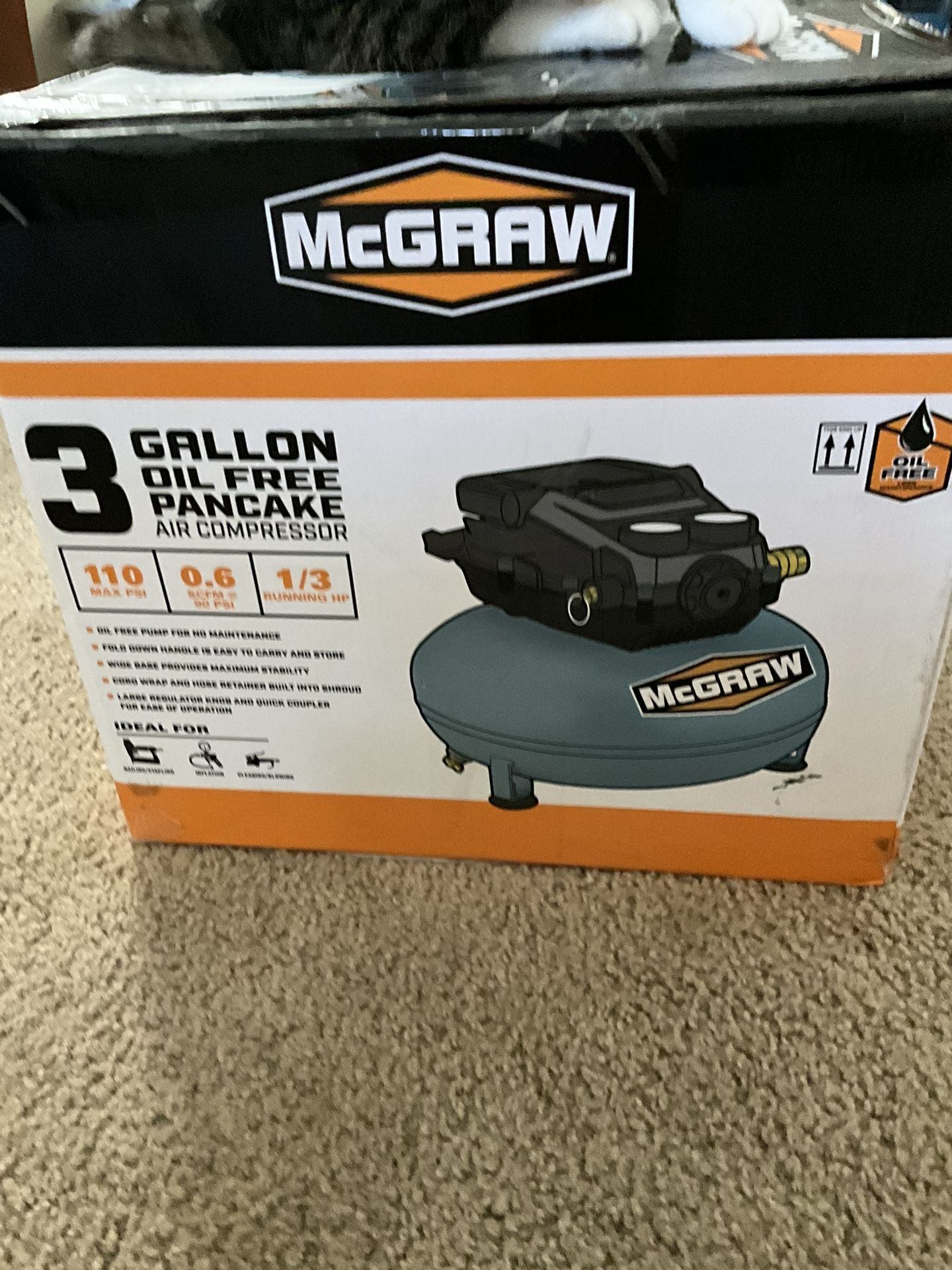 McGraw 3 Gallon “Pancake” Compressor
