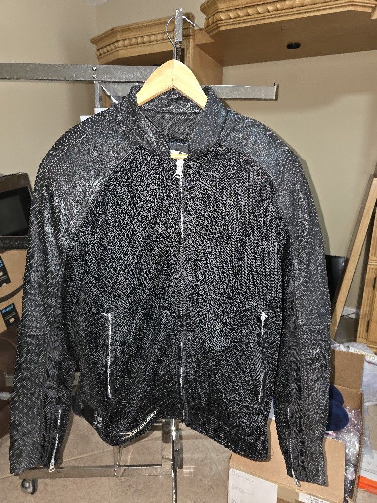Ballistic- Joe Rocket Series Mens Padded Motorcycle Jacket Medium-Black Mesh