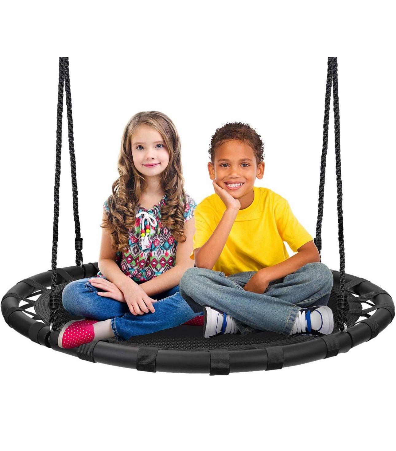 Sorbus Saucer Tree Swing -Kids Outdoor Disc Round Swing - 40"