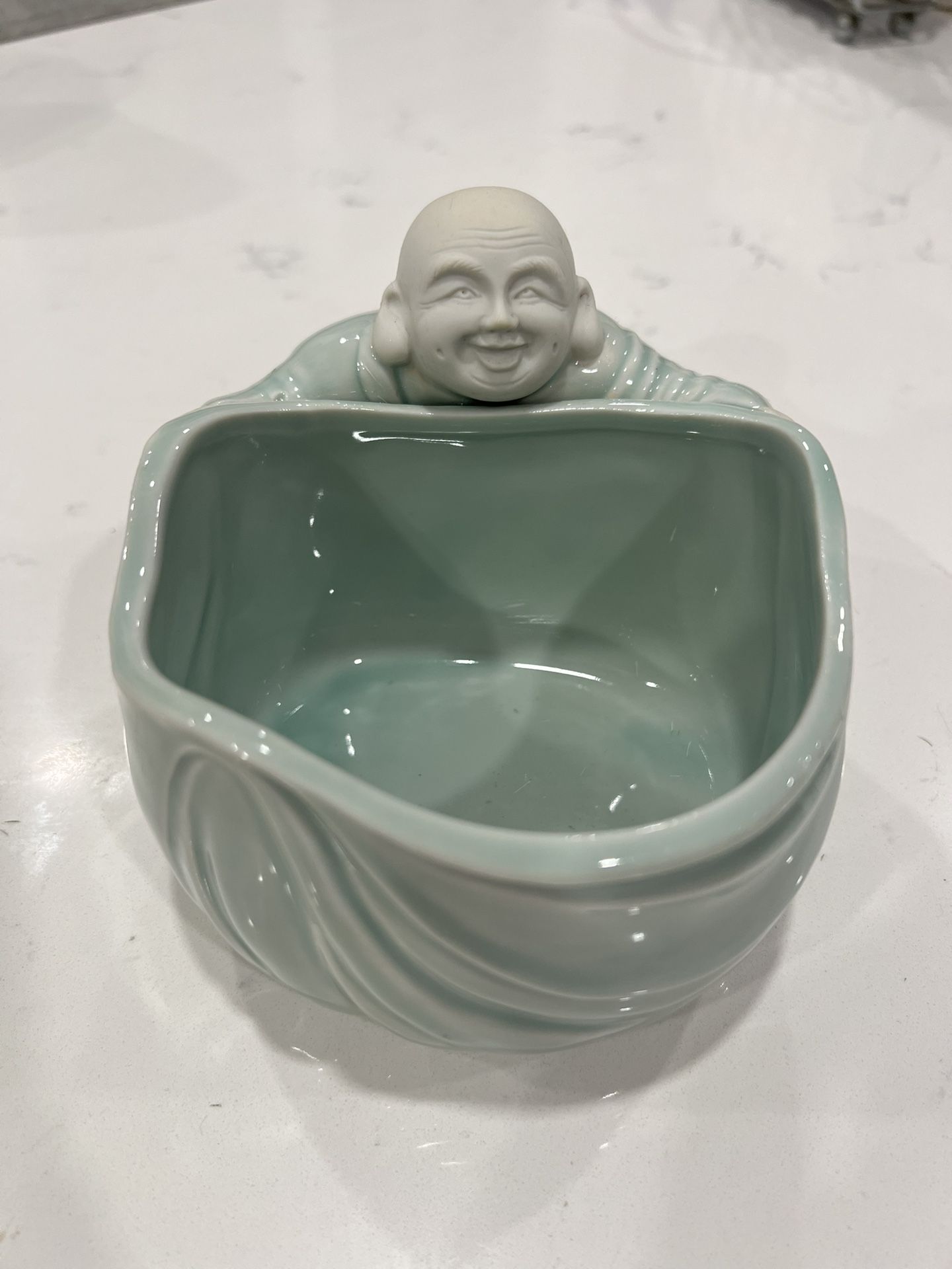 Happy Buddha Ceramic Planter Succulent Vase/holder  