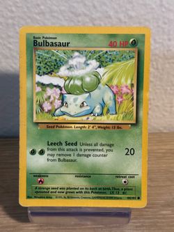 Bulbasaur pokemon card