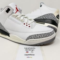 USED 2023 NIKE AIR JORDAN RETRO 3 III REIMAGINED SIZE 9
