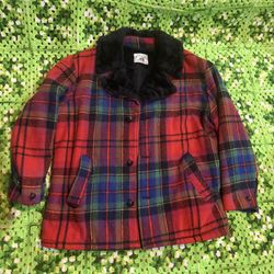 True Vtg Western Plaid Lined Pacific Trail Sportswear 44 USA Jacket Outdoors