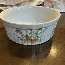 Vintage Shafford Ecstasy Butterfly Casserole Dish