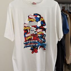 Marvel  X Bape “Captain America” Tee