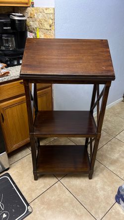 Solid wood podium